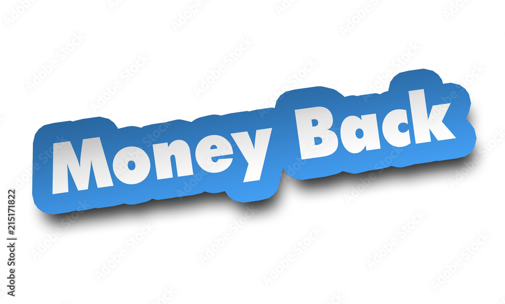 money back concept 3d illustration isolated