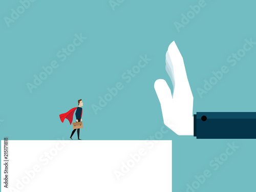 businessman refuse by bighand