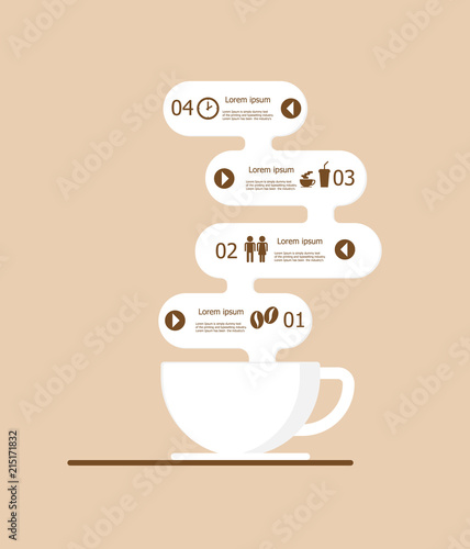 coffee infographics vector background