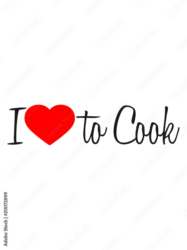 herz liebe i love to cook stempel sticker emblem chef koch kochen grillen grillmeister schürze essen hunger lecker grill bbq küche backen