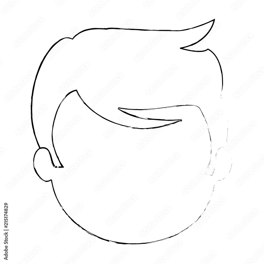 cute and little boy head character cute and little boy head character