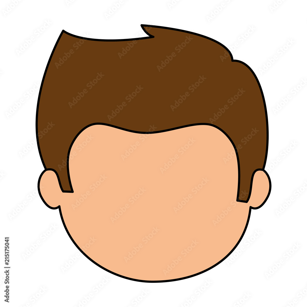cute and little boy head character cute and little boy head character