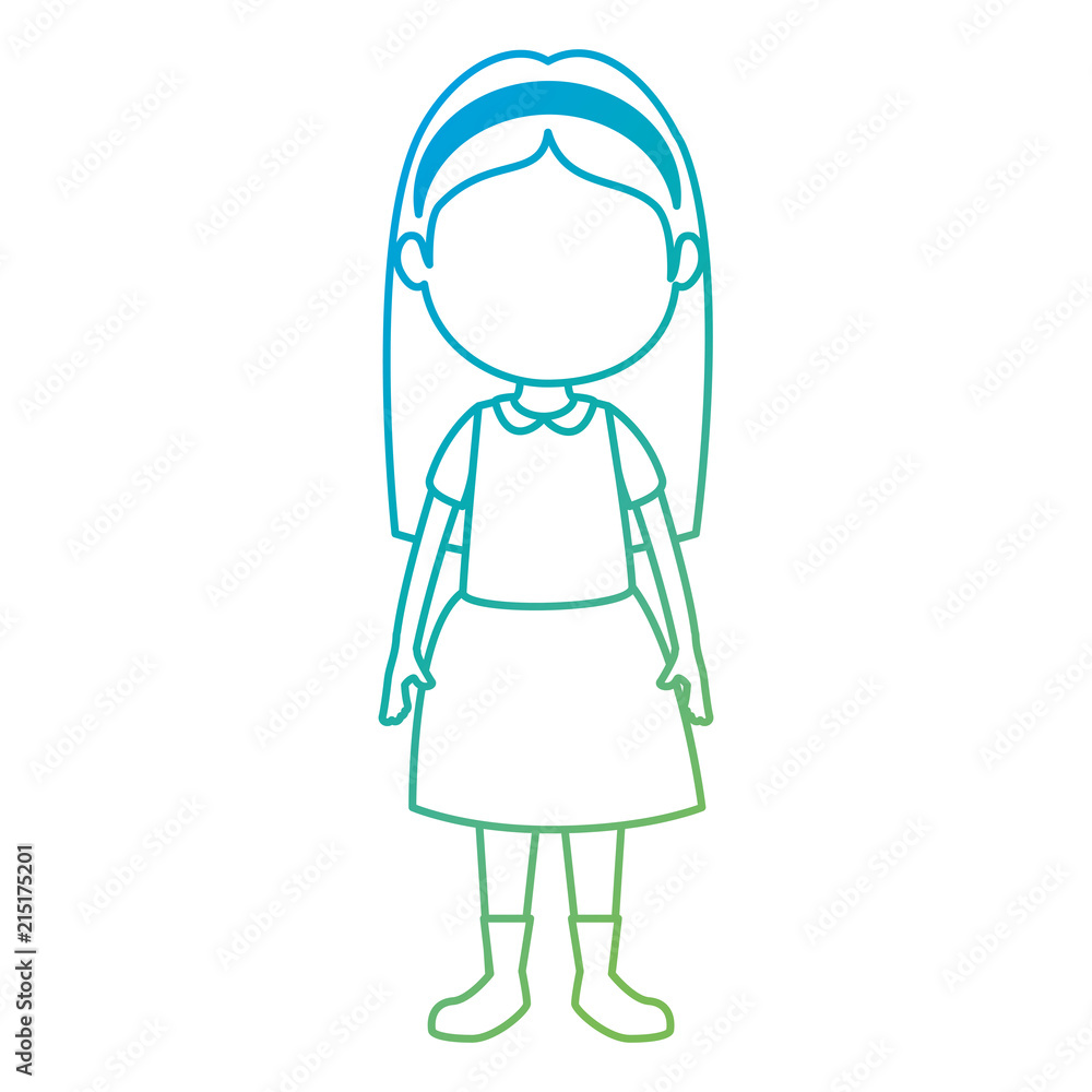 cute and little girl character cute and little girl character