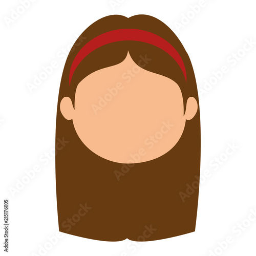 cute and little girl head character