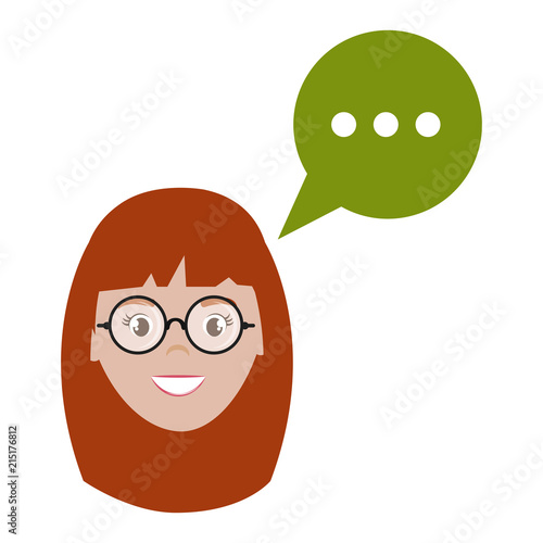 woman with speech bubble