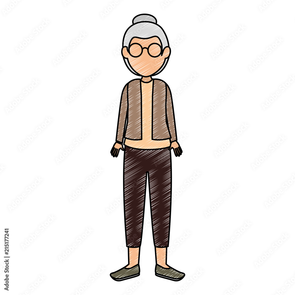 cute grandmother avatar character cute grandmother avatar character