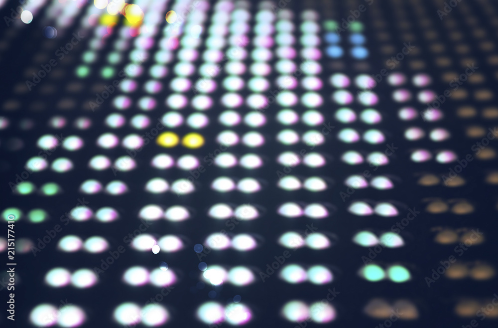 Obraz premium Defocused colored LEDs, blur abstract background ready for your design 