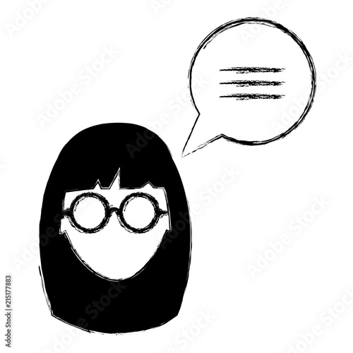 woman with speech bubble