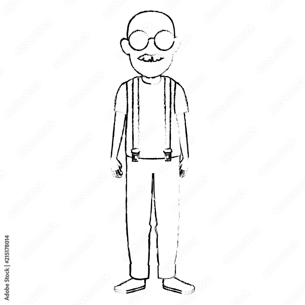 cute grandfather avatar character cute grandfather avatar character