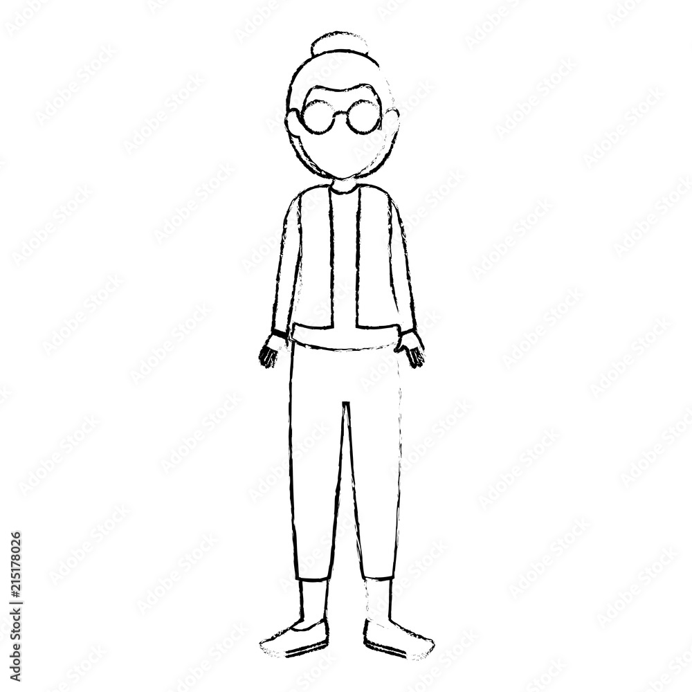 cute grandmother avatar character cute grandmother avatar character
