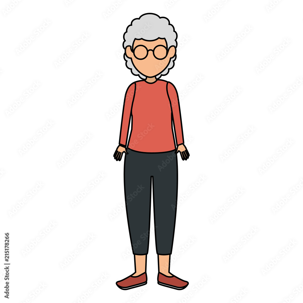 cute grandmother avatar character