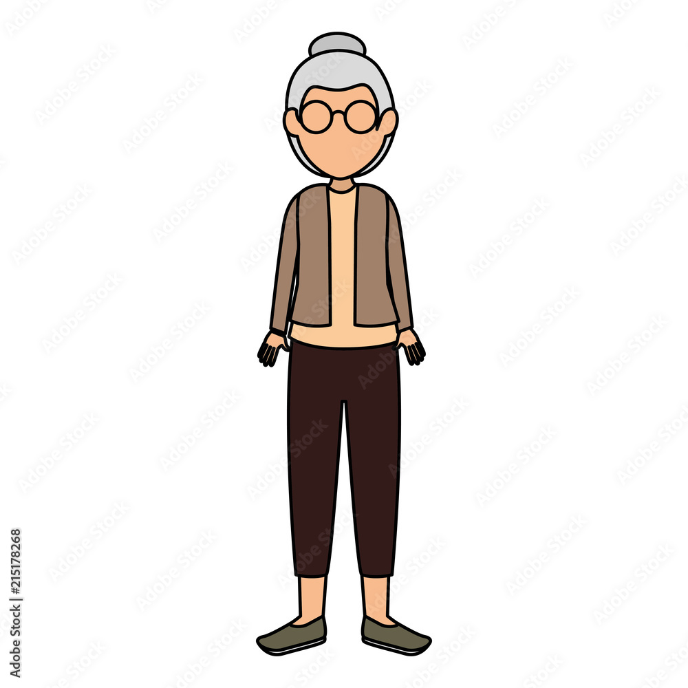 cute grandmother avatar character cute grandmother avatar character