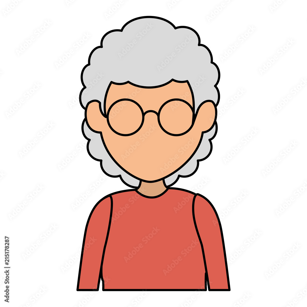 cute grandmother avatar character cute grandmother avatar character