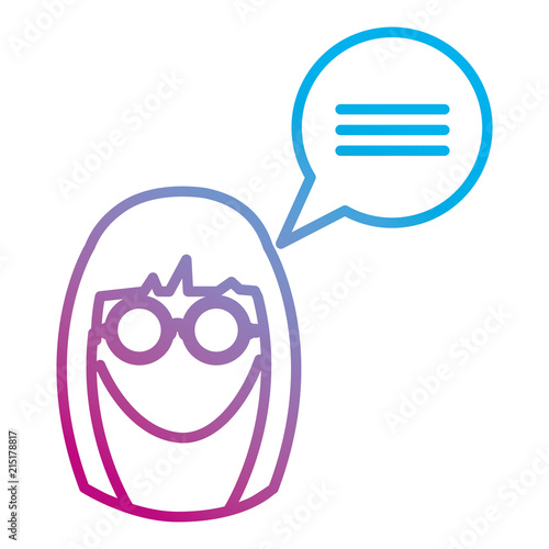 woman with speech bubble