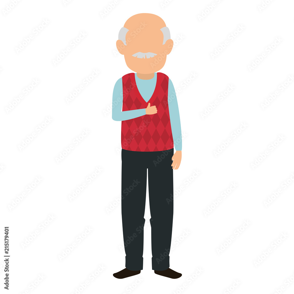 cute grandfather avatar character cute grandfather avatar character