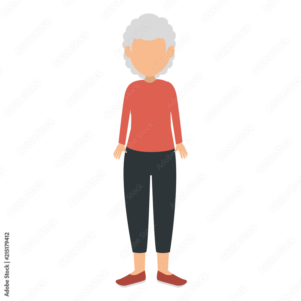 cute grandmother avatar character cute grandmother avatar character