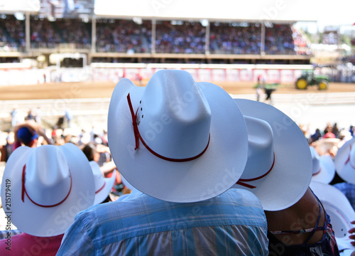 Cowboy hats at rodeo