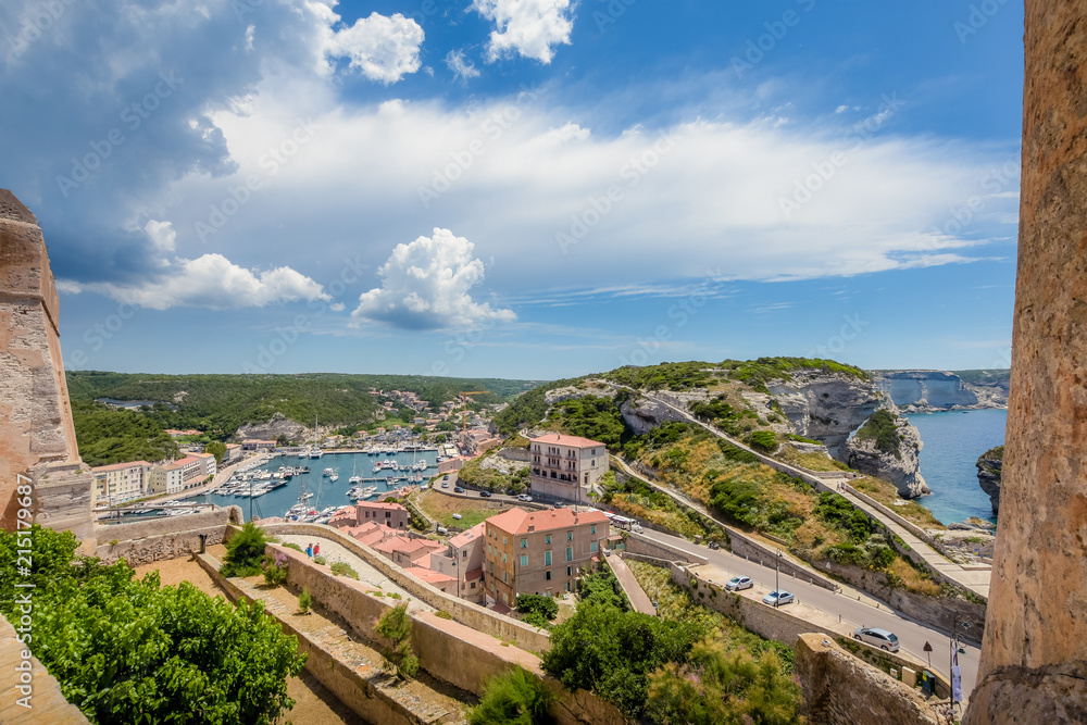 Bonifacio, a corsican town with a beautiful coastline.