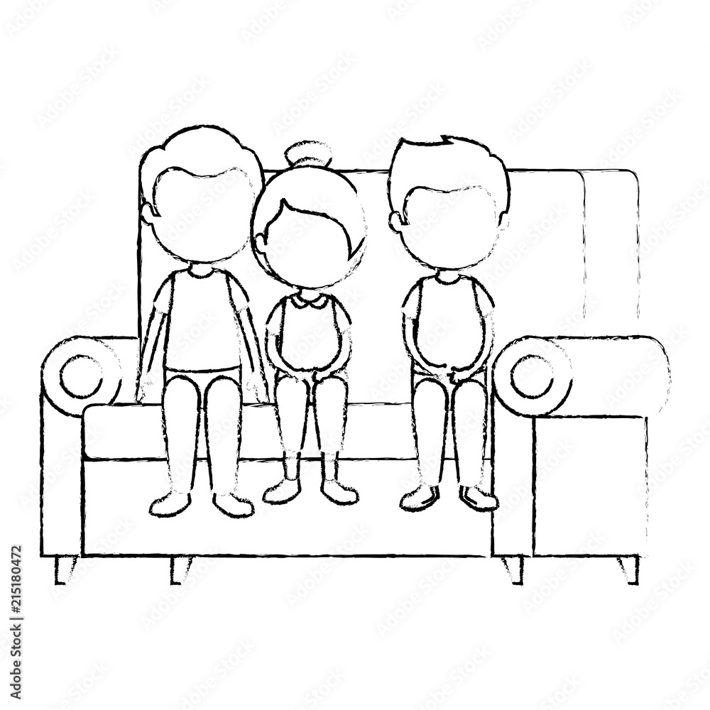 cute and little kids in the sofa characters cute and little kids in the sofa characters