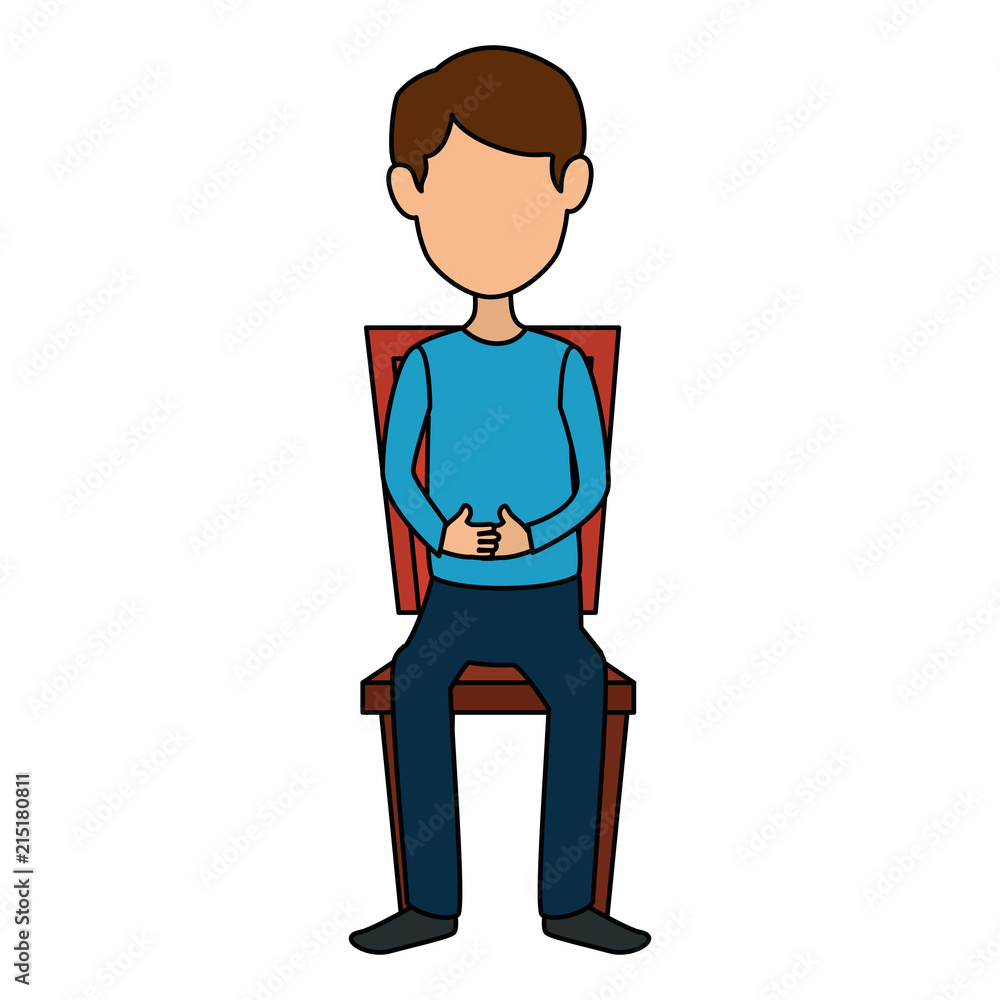 young man in the chair avatar character