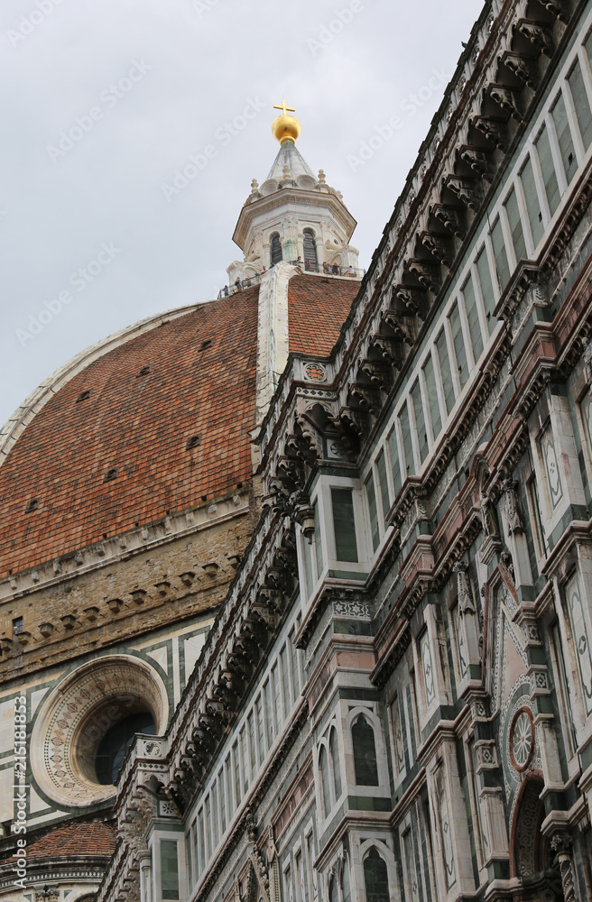 Cathedral of Florence in Italy and the Huge Dome designed by Bru