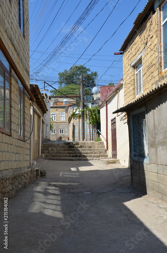 Narrow streets of the old city in Derbent  Dagestan  Russia