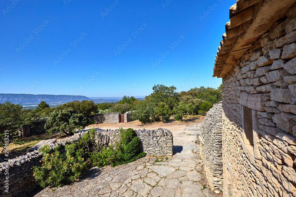 Village of Bories in Gordes in the Vaucluse in Provence, France