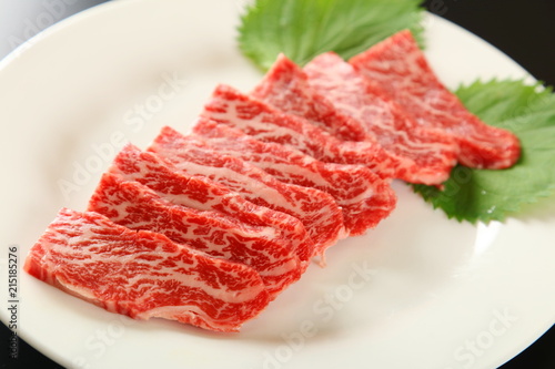 Obraz na płótnie 焼肉、ロース肉 w salonie