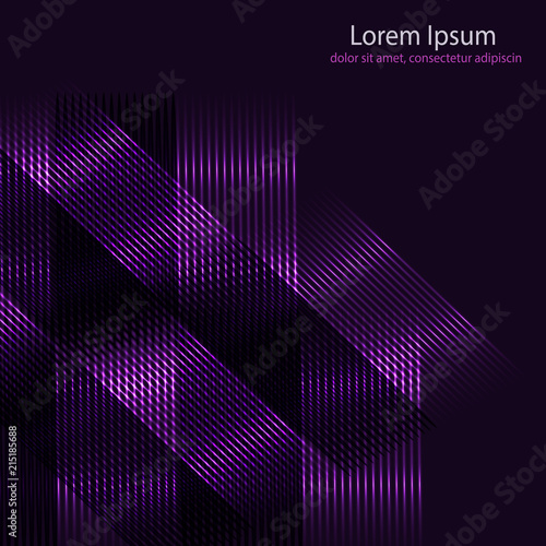 bright modern background, geomeric objects from colored metal bands