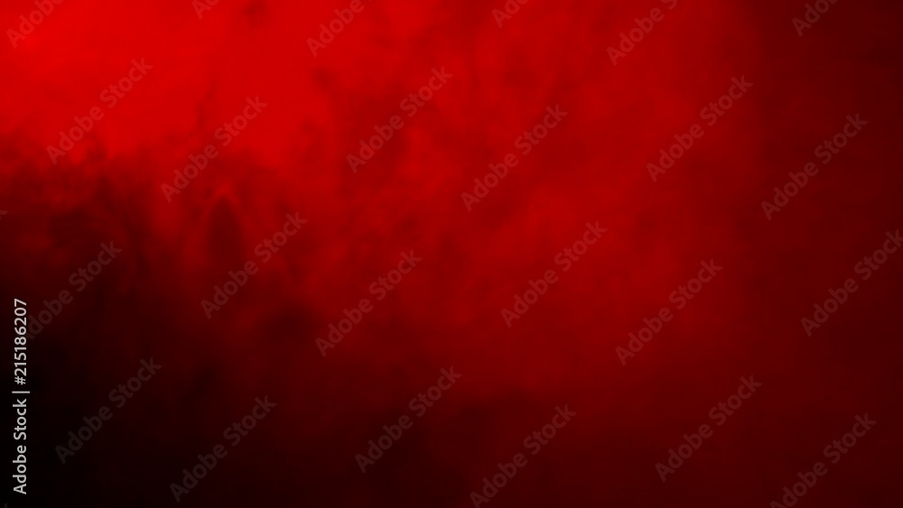Abstract Red Smoke Like Cloud Wave Effect On Black Background, Flowing