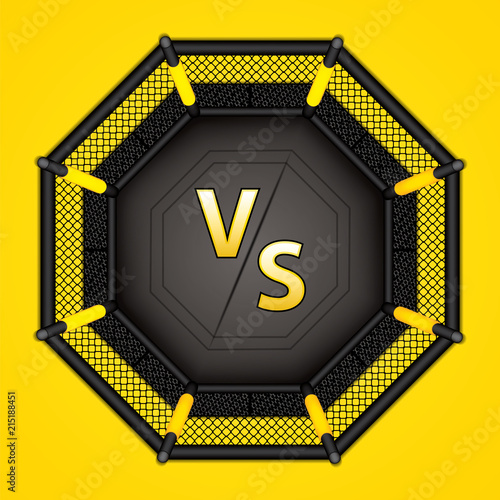 MMA octagon cage