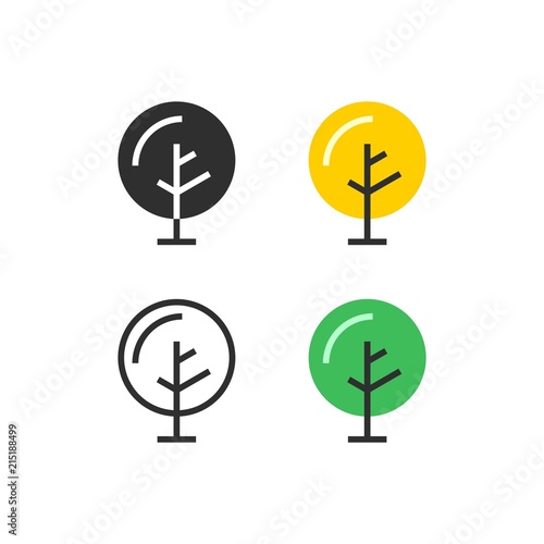 Set of tree icons