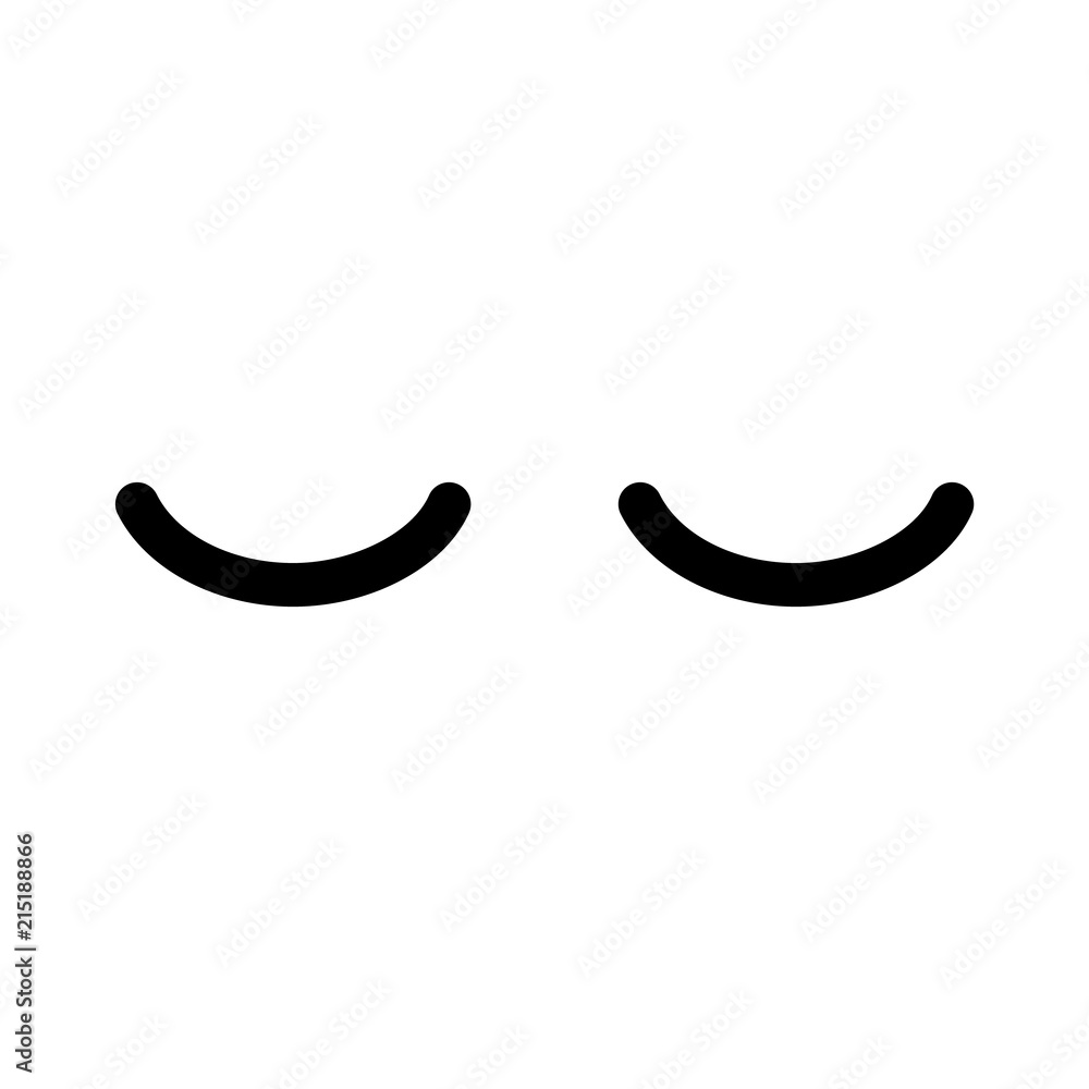 Line icon eyelashes isolated on white background. Line icon eyelashes isolated on white background.