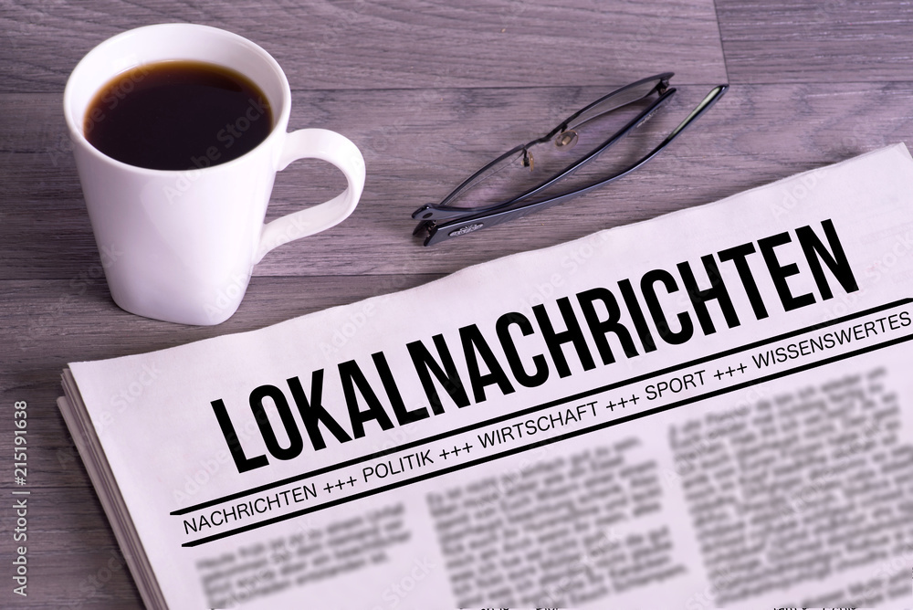 Eine Zeitung mit dem Namen Lokalnachrichten Eine Zeitung mit dem Namen Lokalnachrichten