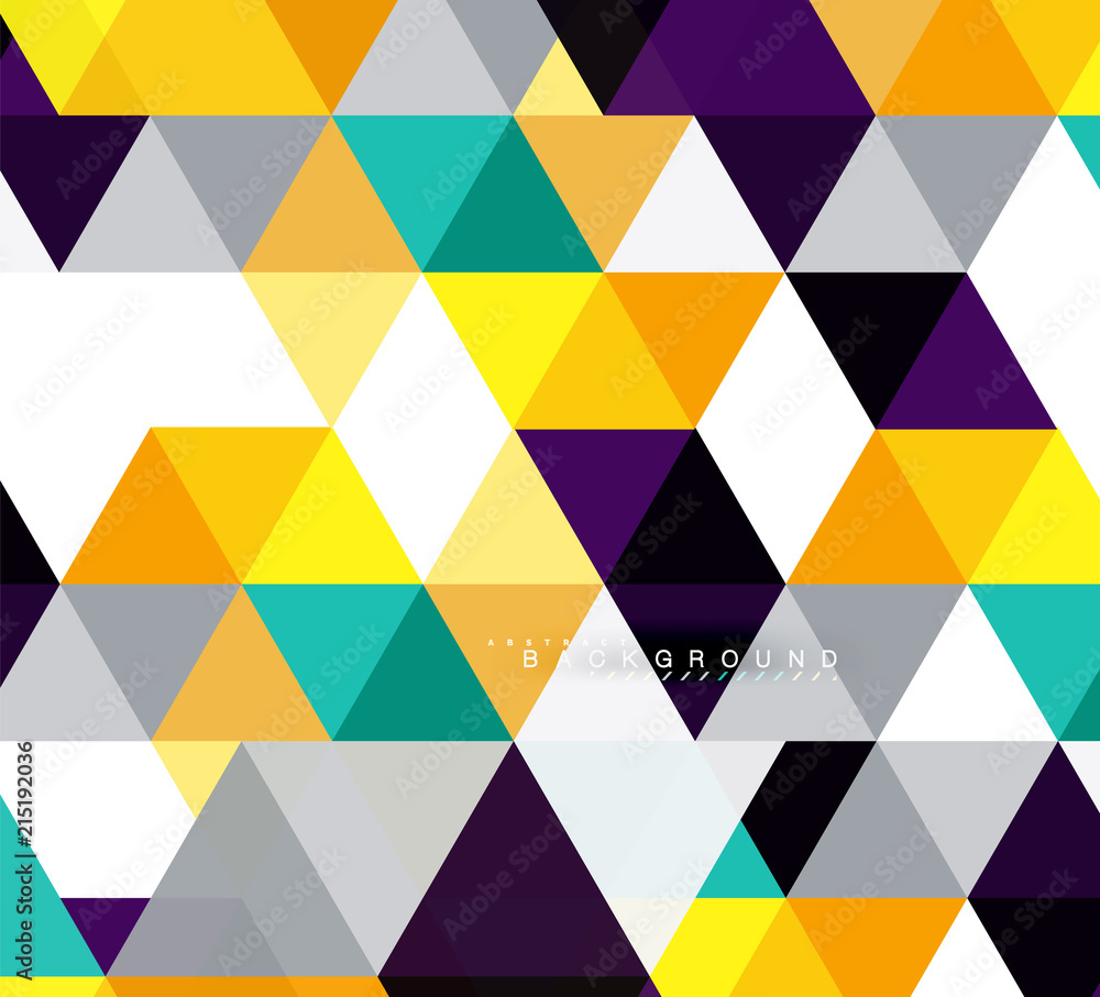 Multicolored triangles abstract background, mosaic tiles concept Multicolored triangles abstract background, mosaic tiles concept