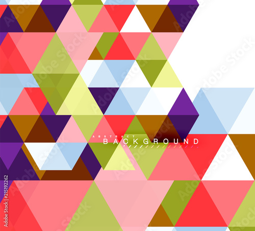Multicolored triangles abstract background  mosaic tiles concept