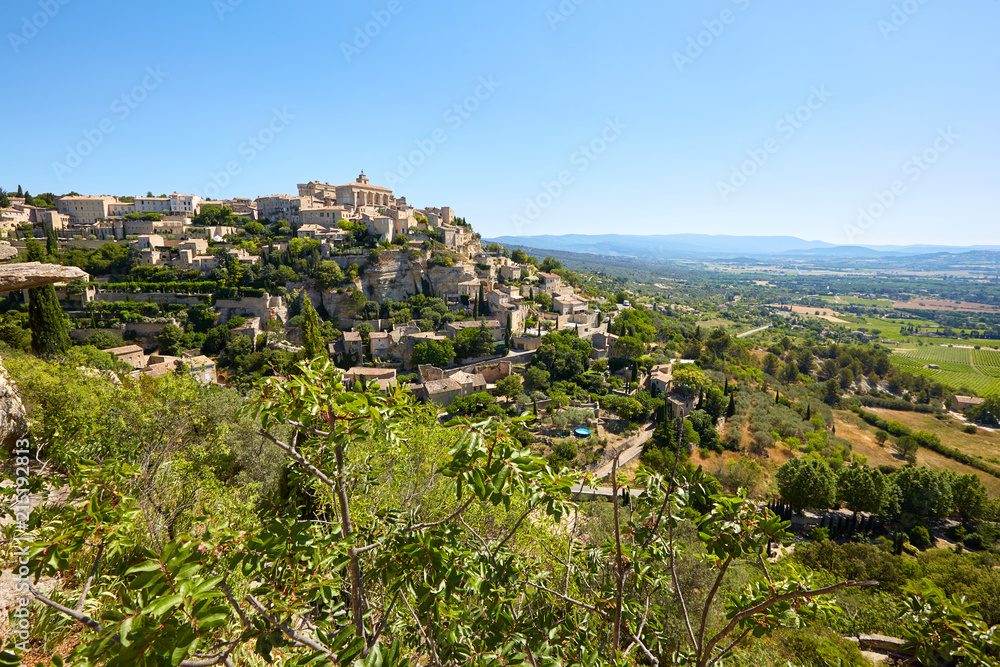 Fototapeta premium View to the village of Gordes. Vaucluse, Provence-Alpes-Cote d’A
