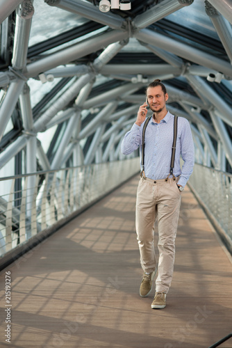 man sitting in a corridor 