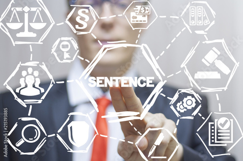 Valokuva Lawyer clicks a sentence word on a virtual panel