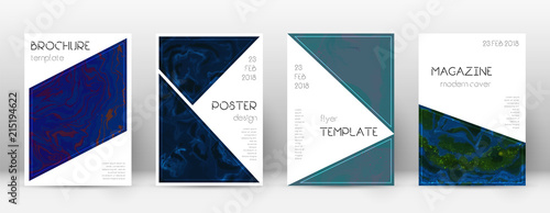 Abstract cover. Alive design template. Suminagashi marble triangle poster. Alive trendy abstract cov
