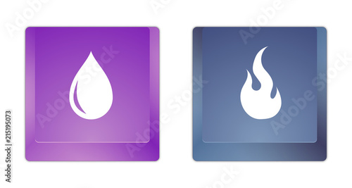 Tasten Gegenteil - Wasser/Feuer