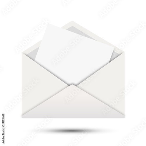 Weißer Briefumschlag mit Brief