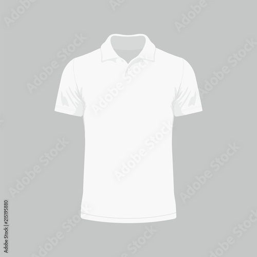 Front views of men's white t-shirt on white background