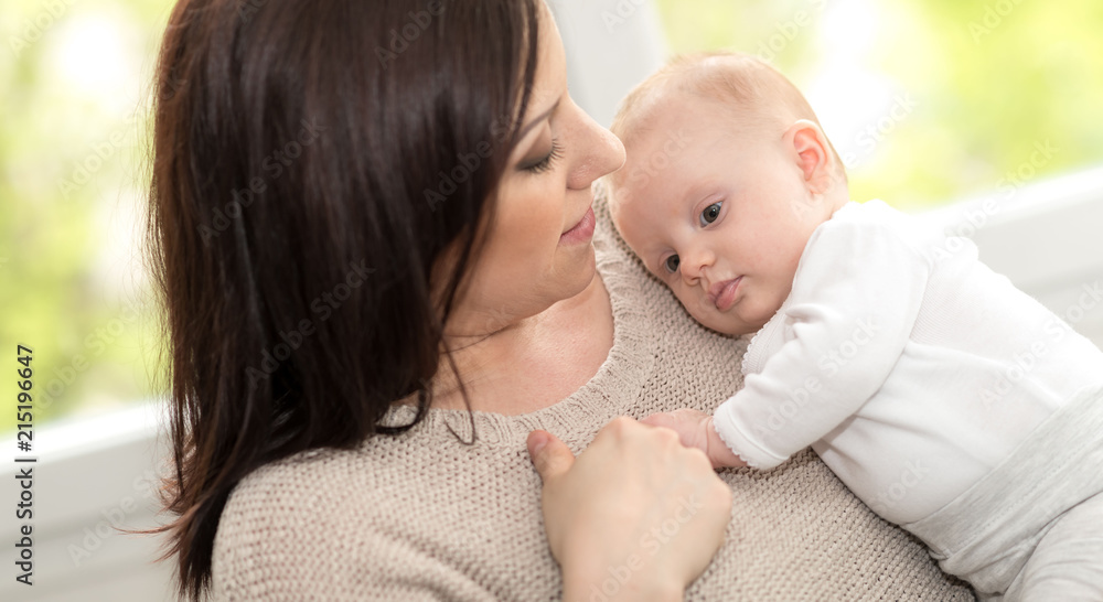 Portrait of mother and baby Portrait of mother and baby