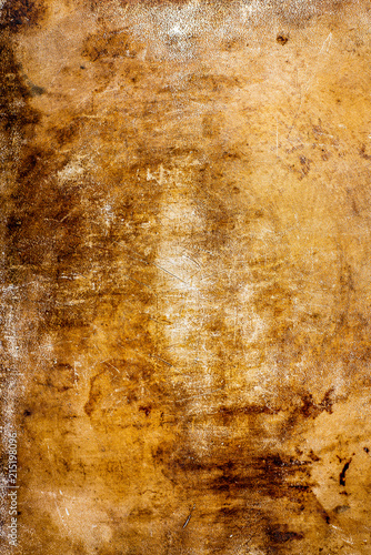 Photo of Old, rusty, scratched metal surface, perfect for a background photo