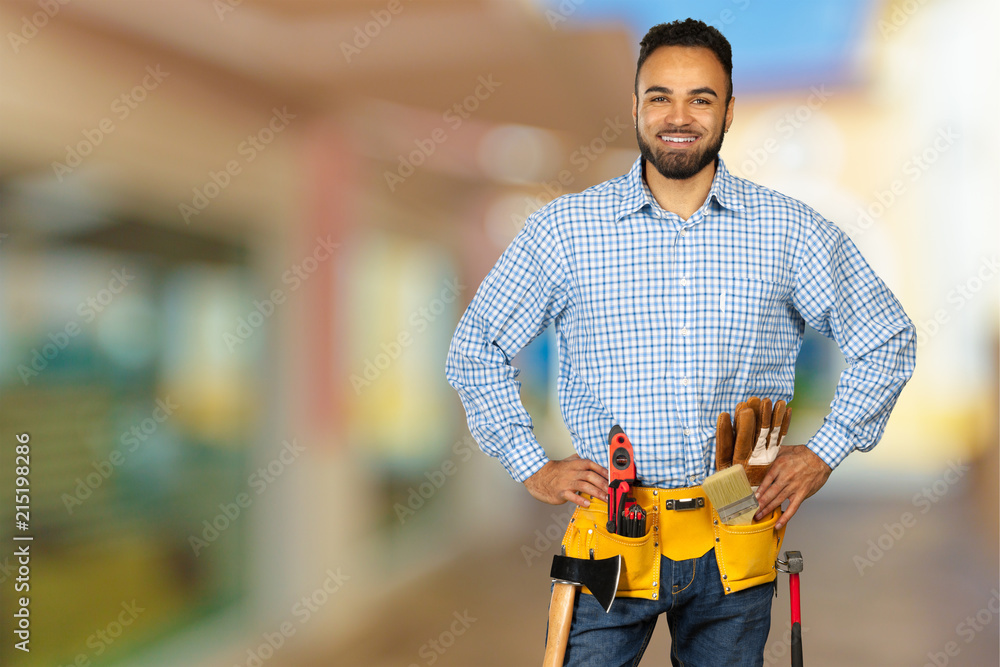 Construction Worker On Building Site Construction Worker On Building Site