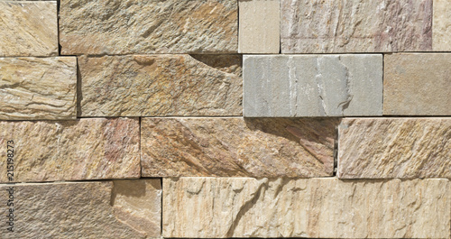 Stone wall texture with marble stone slab of wild