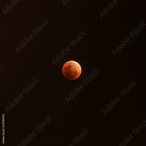 Super Blood Moon. This picture is Super Blood Moon in Thailand.
