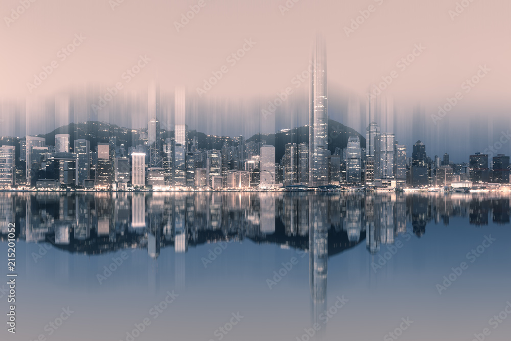 Hongkong's bustling urban skyline