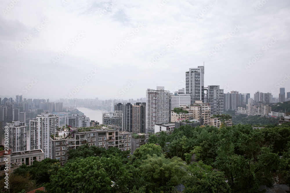 skyline of the chongqing china